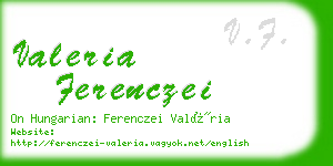 valeria ferenczei business card